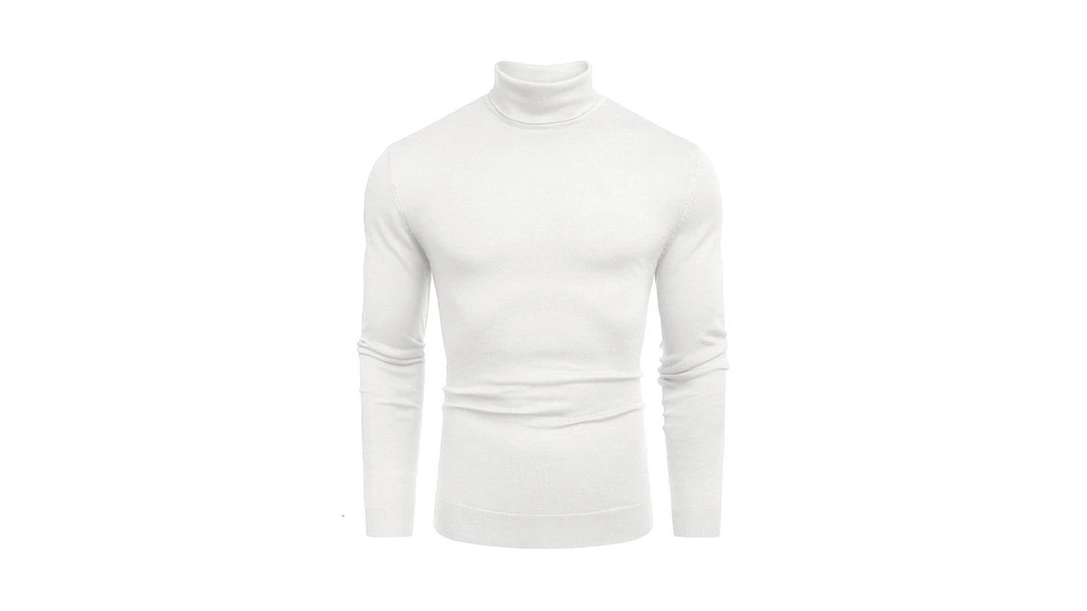 Coofandy Men's Slim Fit Turtleneck Sweater Casual Basic Knitted Long