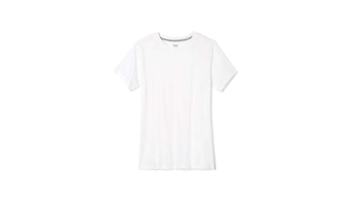 French Toast Boys' Short Sleeve Crewneck Tee, White, 7