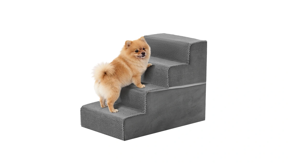 Kmfurnila 4-step Dog Stairs For Large Dogs And Cats, 18in