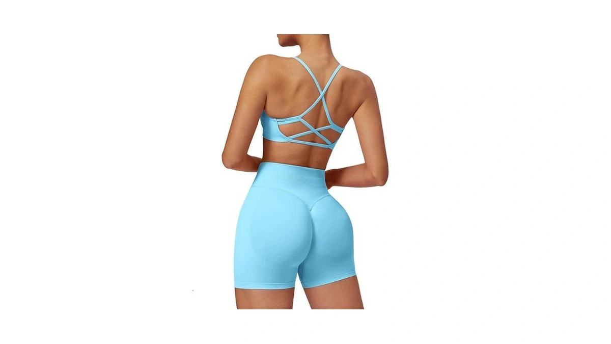 Women Work Out 2 Piece Set Criss Cross Back Sports