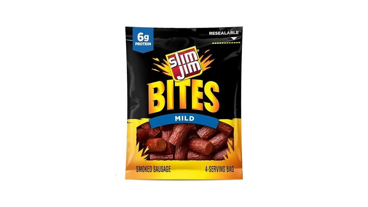 Slim Jim Bites, Mild Bite-sized Smoked Sausage Snacks, 3.75 Oz.