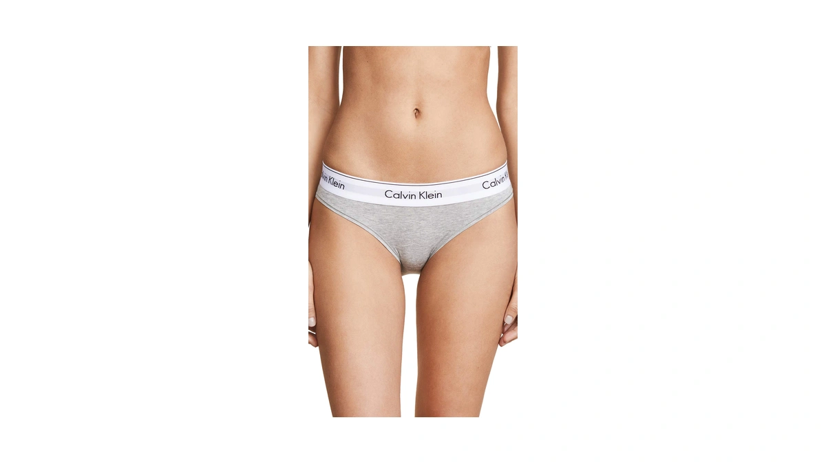 Calvin Klein Modern Cotton Stretch Bikini Panty, Grey Heather, Small
