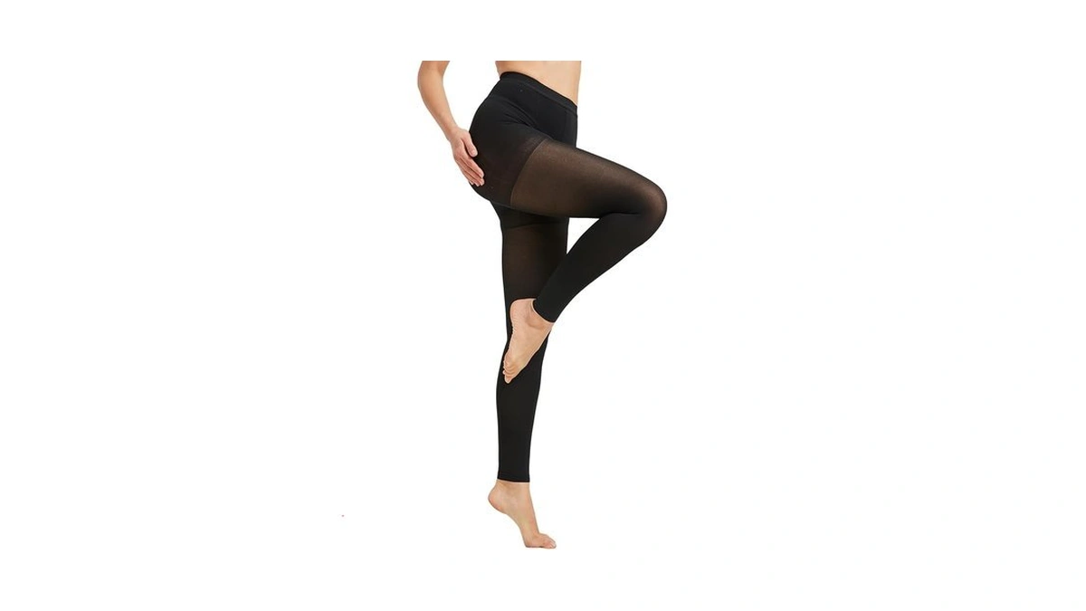 Mgang Medical Compression Pantyhose For Women & Men, Footless Waist