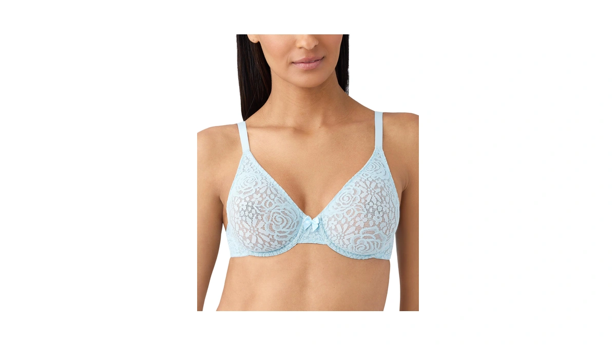 Wacoal Women's Halo Lace Underwire Bra 851205 Soft Sky 38