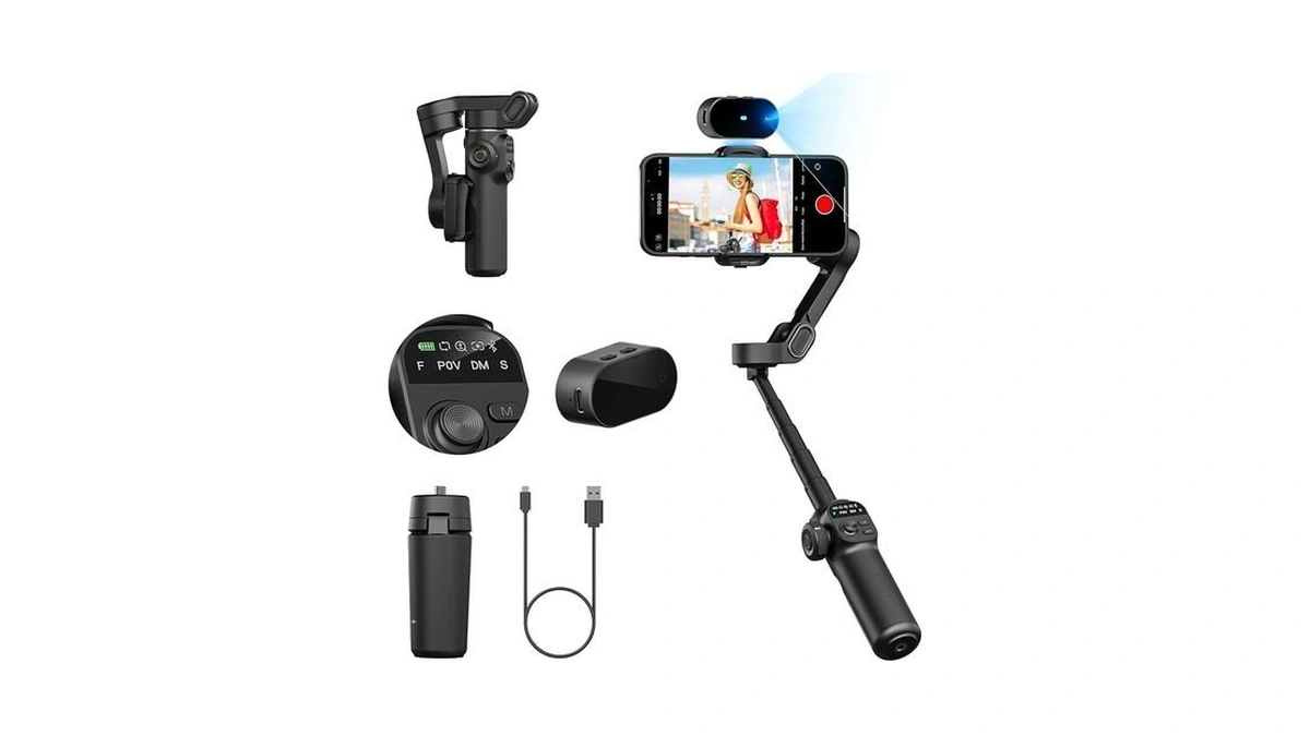 Aochuan Gimbal Stabilizer For Smartphone,no App Tracking,20cm Extension Rod,face &