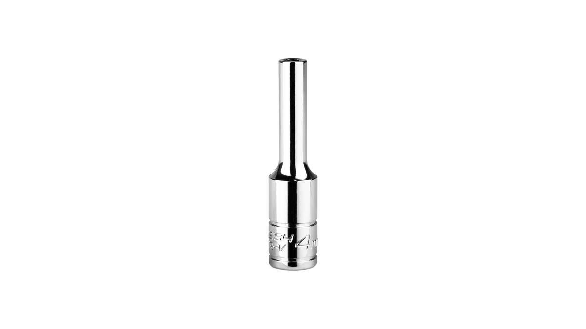 Capri Tools Deep Socket, 1/4-inch Drive, 6-point, Metric (4 Mm)