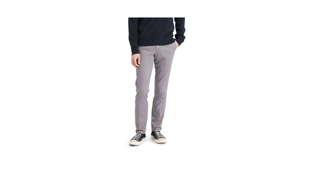 Dockers Men's Slim Fit Easy Khaki Pants, Burma Grey, 38w