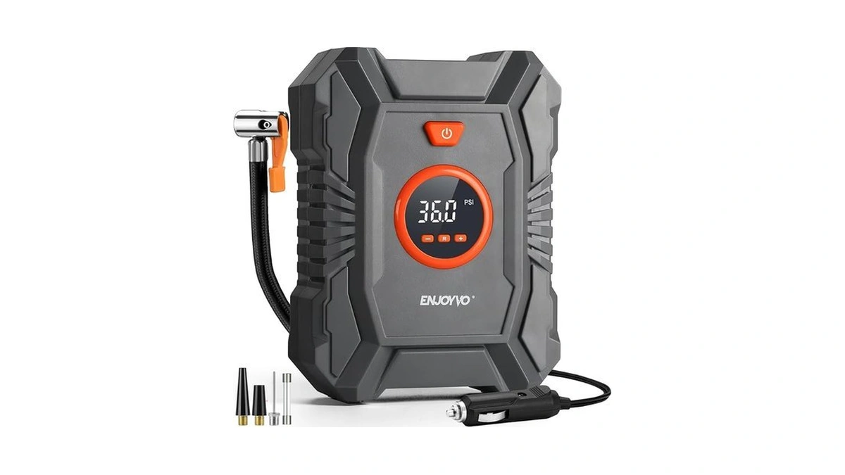 Tire Inflator Portable Air Compressor 100psi With Auto Shut-off, Built-in