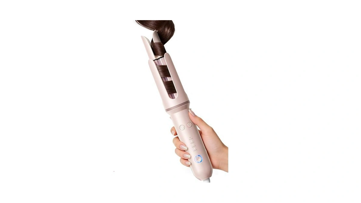 Dyhoo Automatic Curling Iron, 4 Temp, 1.25" Rotating Curling Wand
