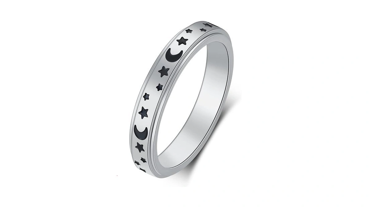 Luckyamor Spinner Ring For Women Anxiety Relief, Metal, No Gemstone