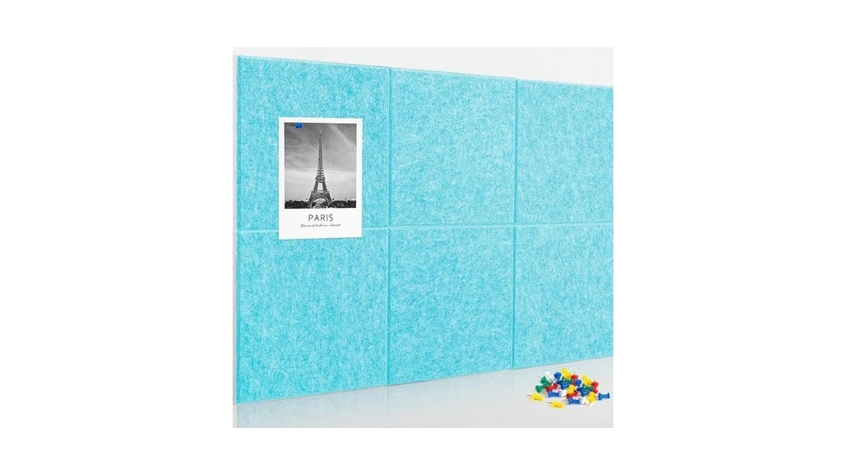 Aktop Cork Board Bulletin Board 24"x36", 6 Pack Removable Felt