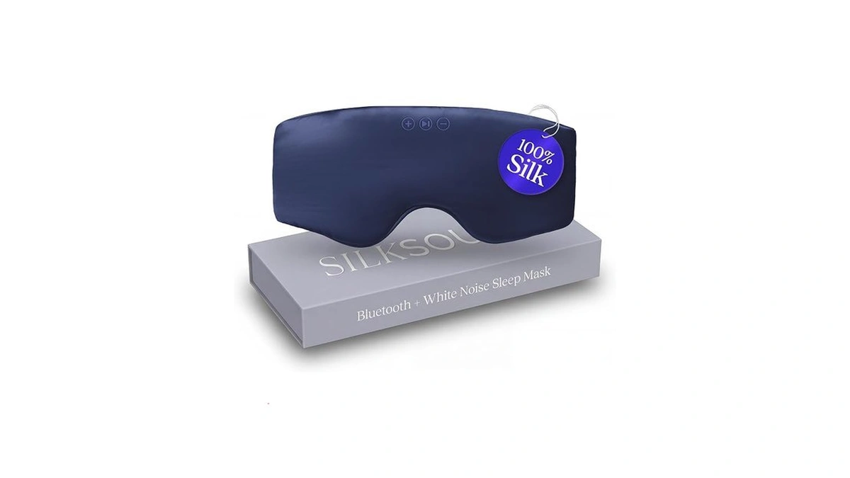 Silksound 100% Mulberry Silk Bluetooth Sleep Mask, Skin-friendly Sleeping Eyemask