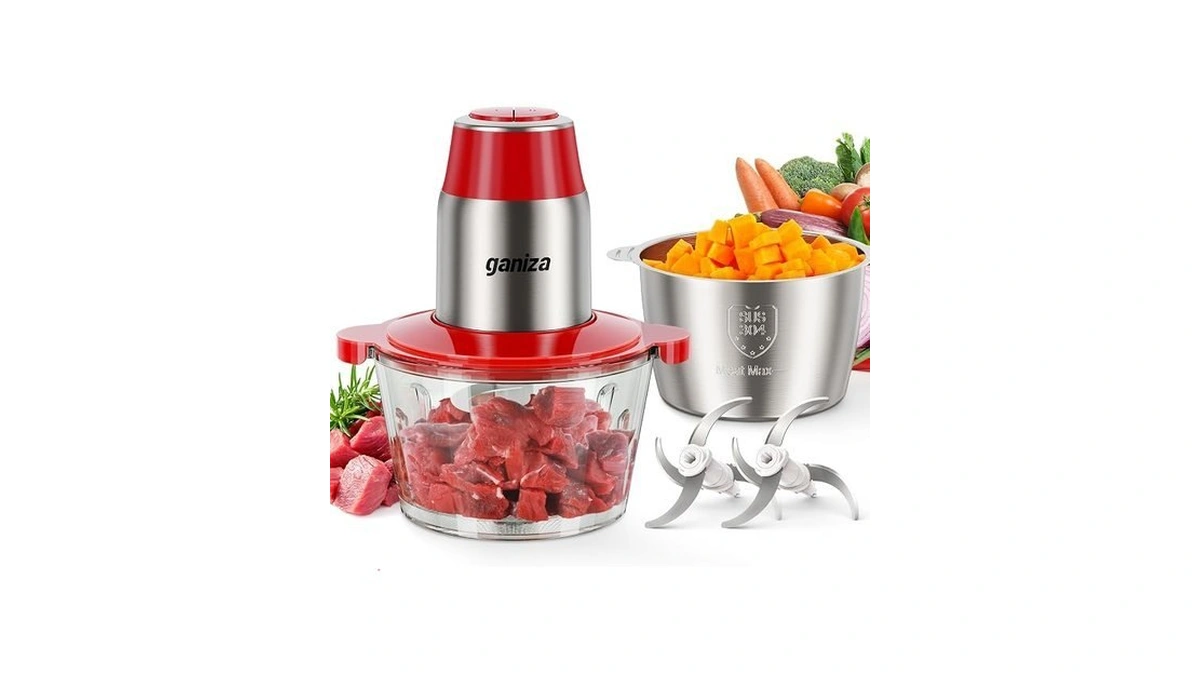 Ganiza Food Processors With 2 Bowls, 450w Meat Grinder Vegetable