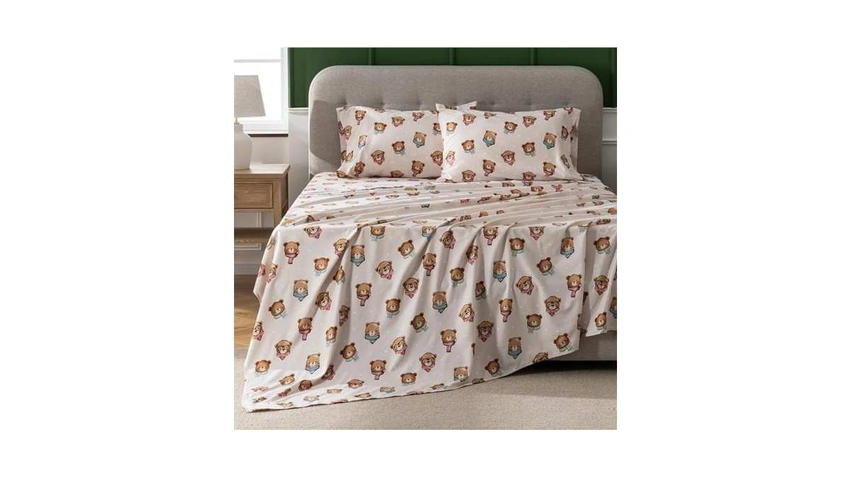Sushing Cartoon Printed Brushed Microfiber Bedding Set – Ultra Soft