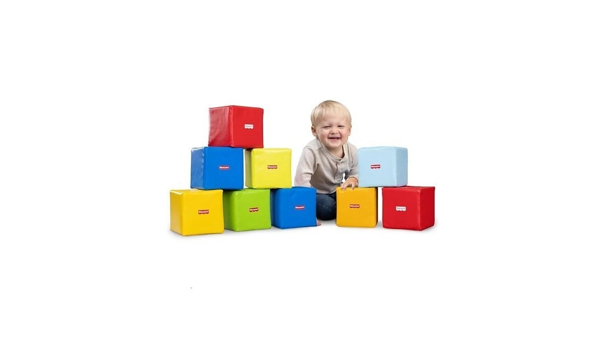 Fisher-price™ Toddler Soft Foam Building Blocks – 9 Large Colorful