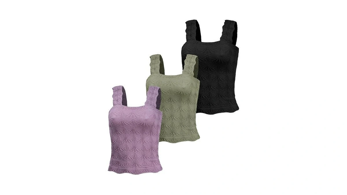 Yanviperisk Women's Square Neck Tops Slim Fit Sleeveless Wide Strap
