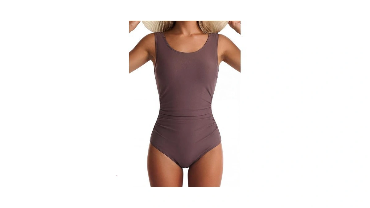Evocrco Womens One Piece Swimsuits Retro Tummy Control Bathing Suits