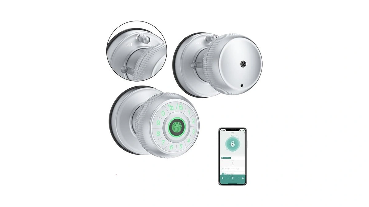 Gavdhe Fingerprint Door Knob-fingerprint Door Lock With Keypad & App