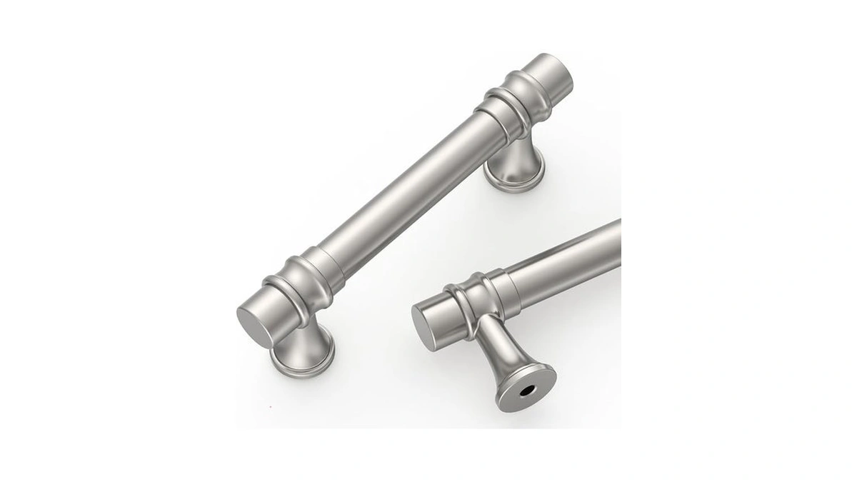 Kakapola 10 Pack Brushed Satin Nickel Cabinet Handles, 3 Inch