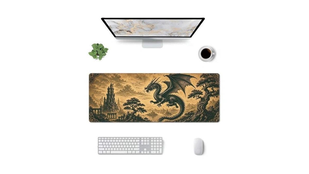 Dragon Mouse Pad Xl Large Mousepad Non Slip Rubber Base