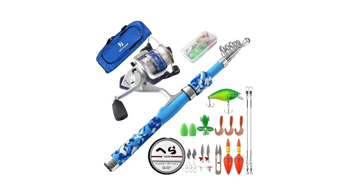 Ecoolbuy Portable Fishing Spinning Rod And Reel Combo Set With