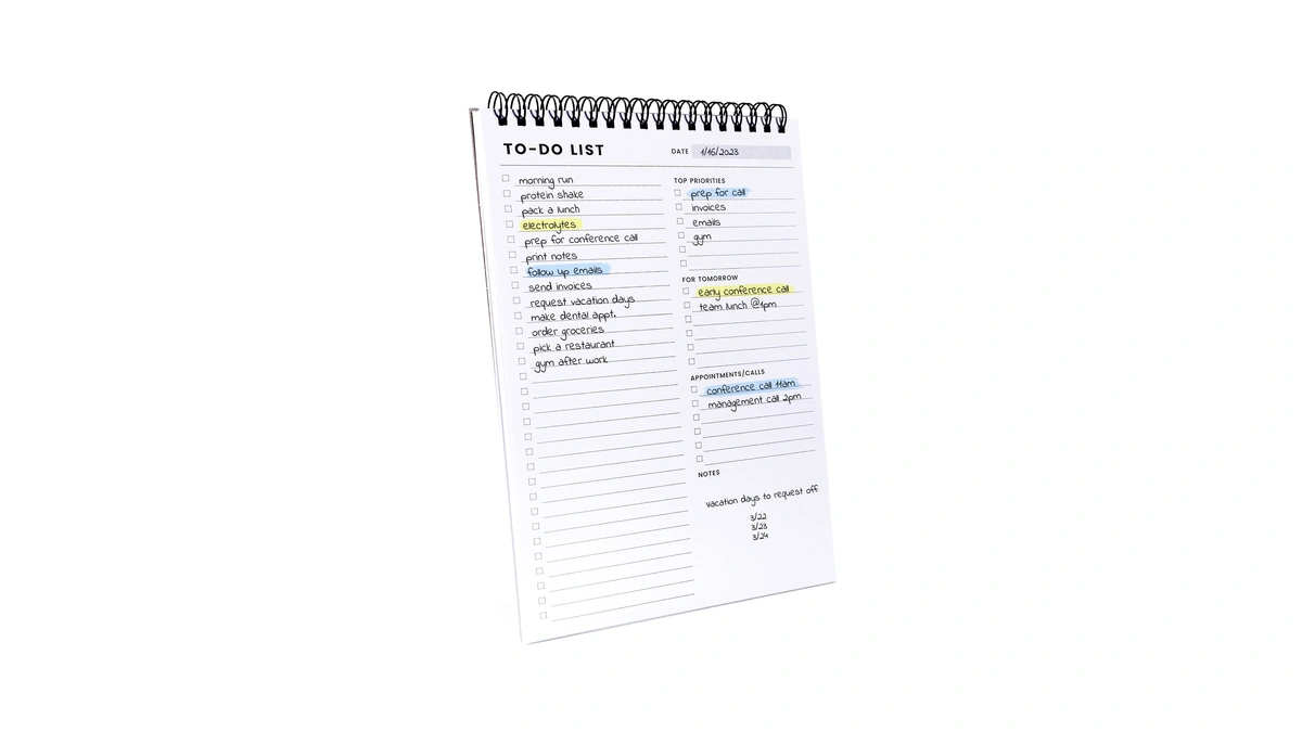 To Do List Notepad: With Multiple Functional Sections - 6.5