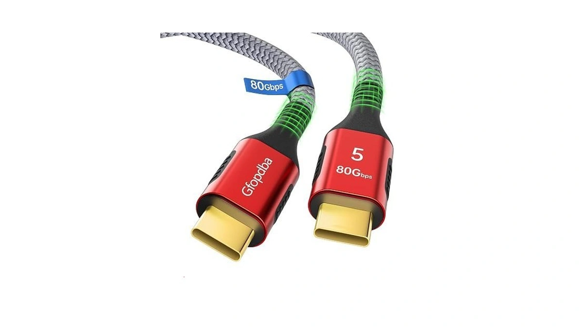 Thunderbolt 5 Cable 1ft Compatible, 80gbps, 120gbps Bandwidth, Pd 240w,