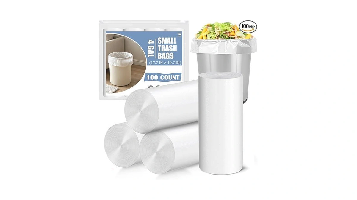 Small Trash Bags 4 Gallon - 100 Count 4 Gallon