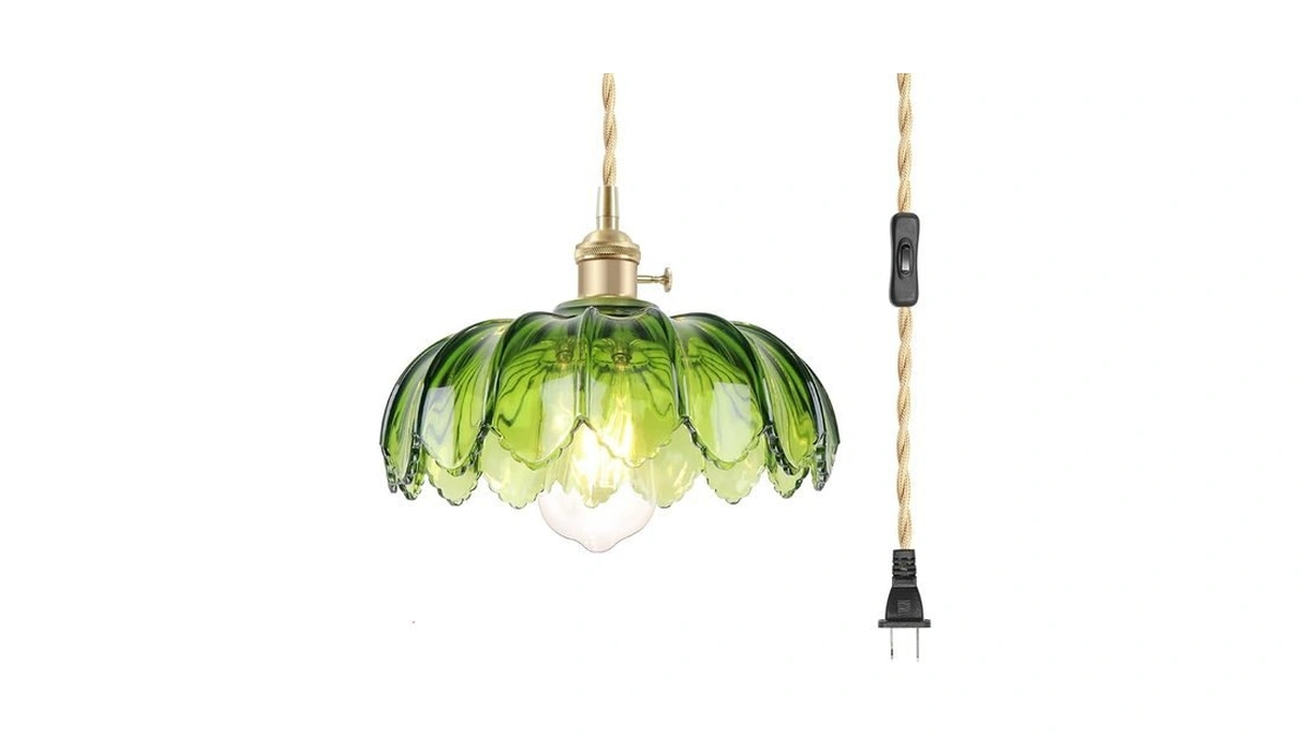 Ourifu Vintage Plug In Pendant Light，mid Century Modern Pendant Light