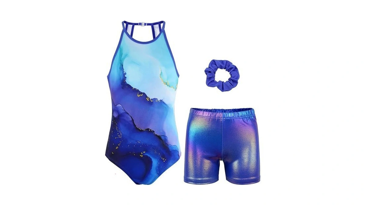 Joystream Gymnastics Leotards For Girls With Shorts Sparkly Ballet Dance