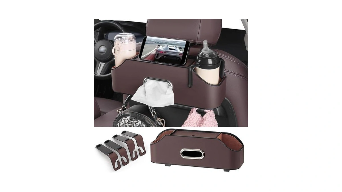 Car Rear Backseat Extra Multifunctional Drink Cup Holder Organizers With