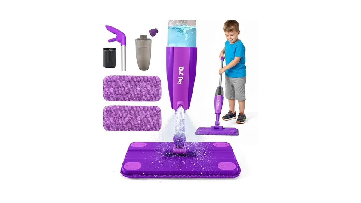 Kids Spray Mop, Toddlers Cleaning Playsets With Real Water Sprayer,