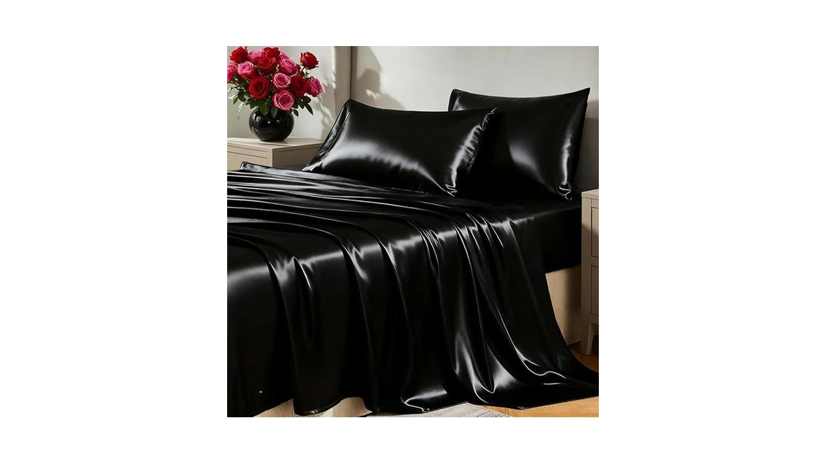 Cozylux Satin Sheets Queen Size Bed Set - Silky Soft