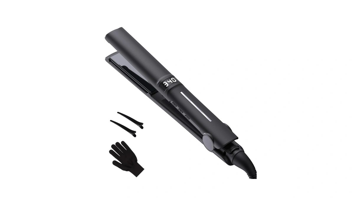 Professional 1 Inch Travel Ceramic Hair Straightener Flat Iron, Fast