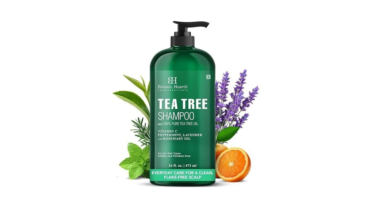 Botanic Hearth Tea Tree Shampoo, Vitamin C, Peppermint, Lavender And