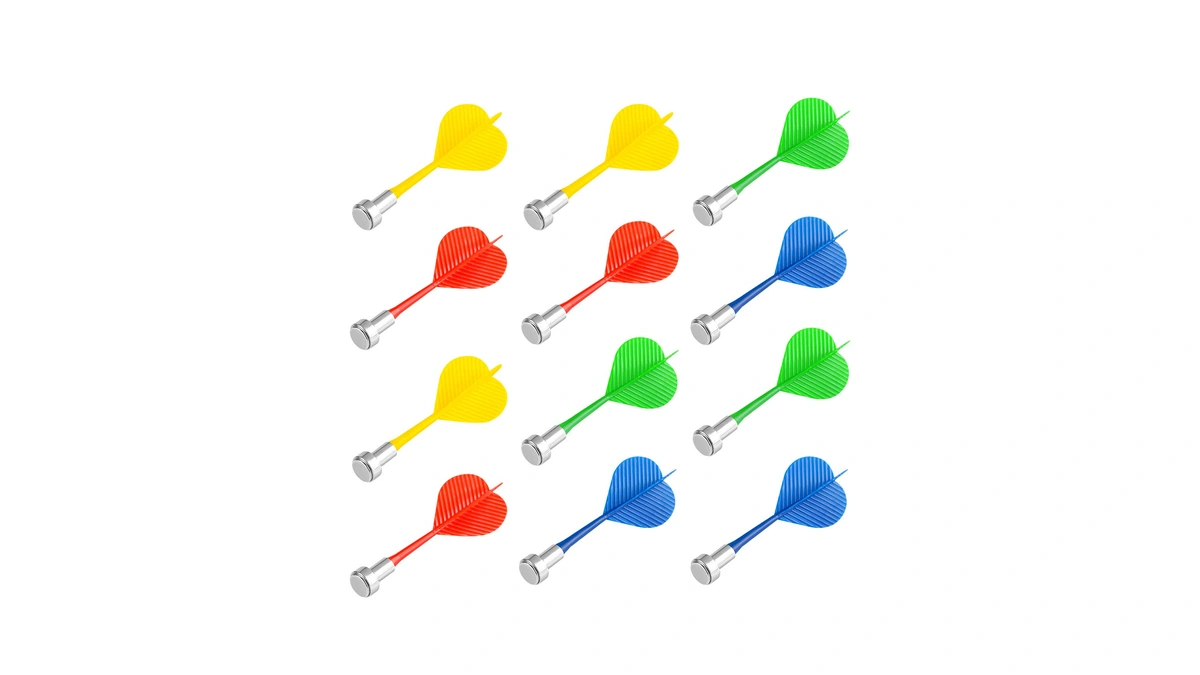 Yalis Magnetic Darts 12 Packs, Replacement Dart For Magnet Dartboard,