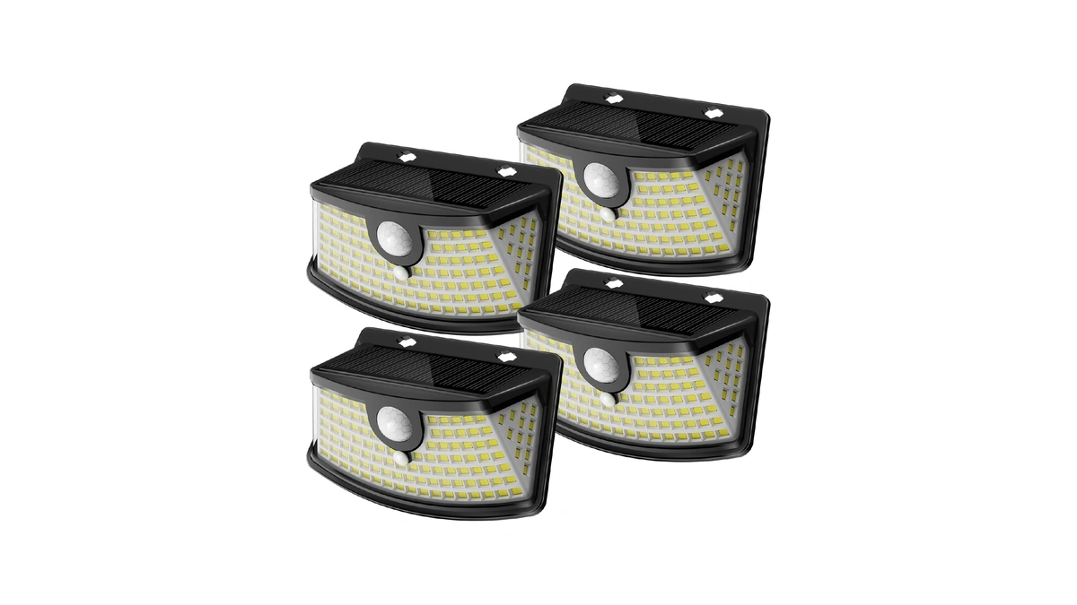 Aootek New Solar Motion Sensor Lights 120 Leds With Lights