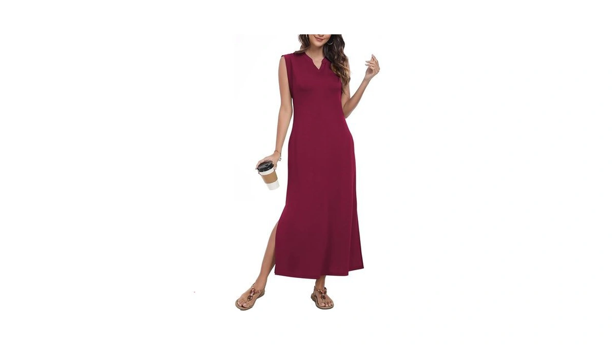 Yvh Women's Slim Fit Maxi Dress 2025 Summer Sleeveless Casual