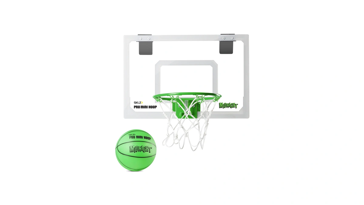 Sklz Pro Mini Basketball Hoop With Ball, Glow In The