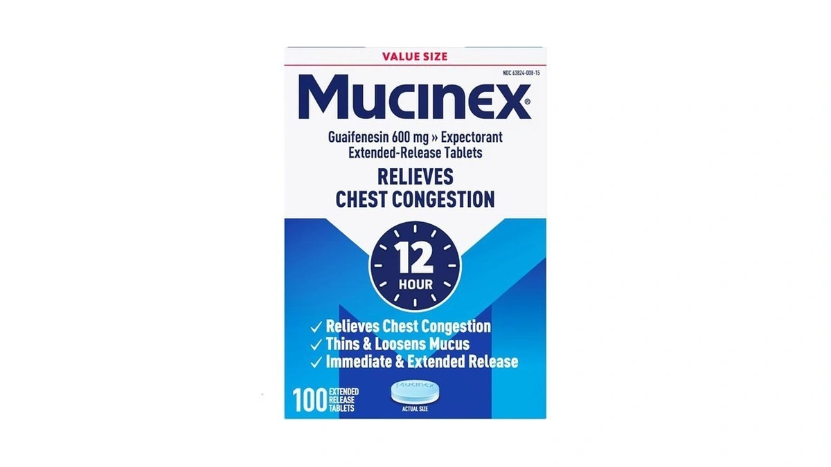 Mucinex 12 Hour 600 Mg Guaifenesin Extended-release Tablets For Excess