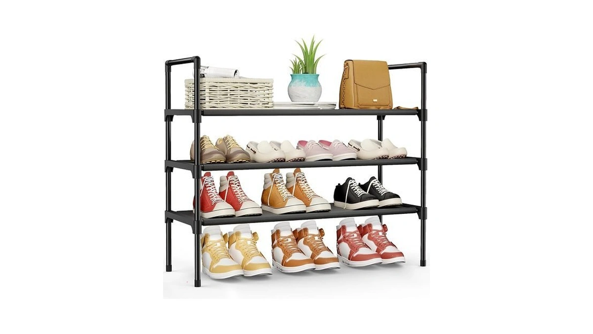 Kitsure Shoe Rack - 3-tier Shoe Organizer, Shoe Rack For