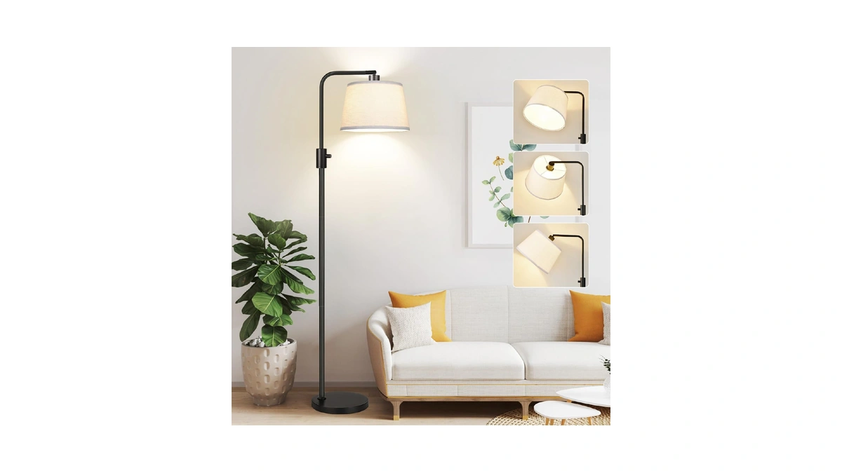 【upgraded】 Dimmable Floor Lamp, 1000 Lumens Led Edison Bulb Included,