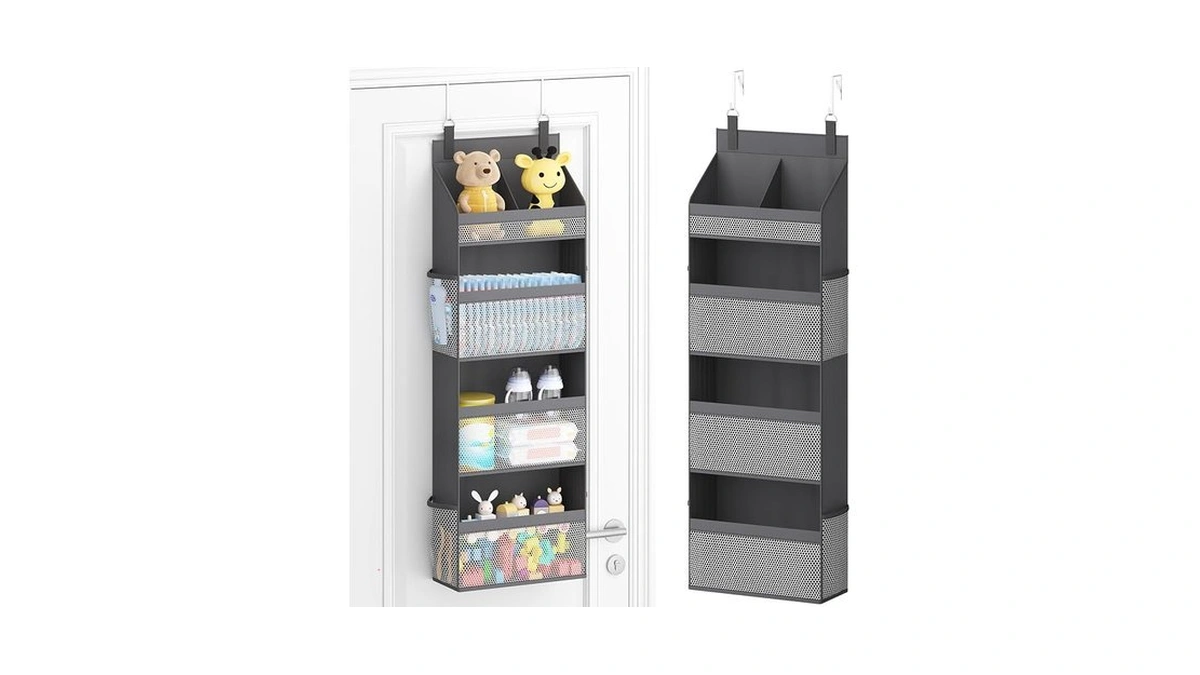 Lifewit 4 Tier Over The Door Diaper Organizer For Nursery,