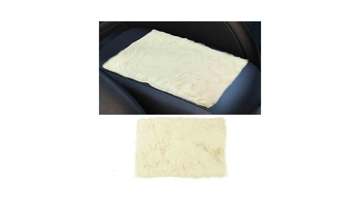 Deaelf Auto Center Console Cover, Fluffy Car Armrest Cover, Soft