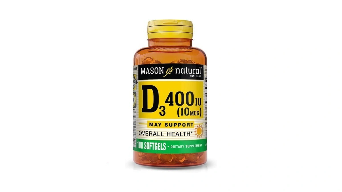 Mason Natural Vitamin D3 10 Mcg (400 Iu) - Supports