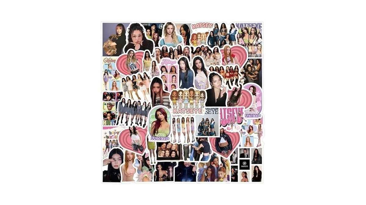 60pcs Girls Stickers, Kpopidol Waterproof Vinyl Sticker Merch, Perfect For