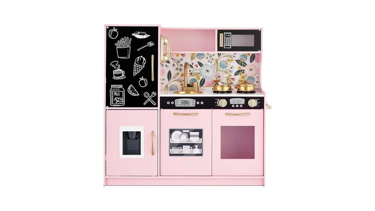 Best Choice Products Wooden Play Kitchen For Kids, Pretend Play