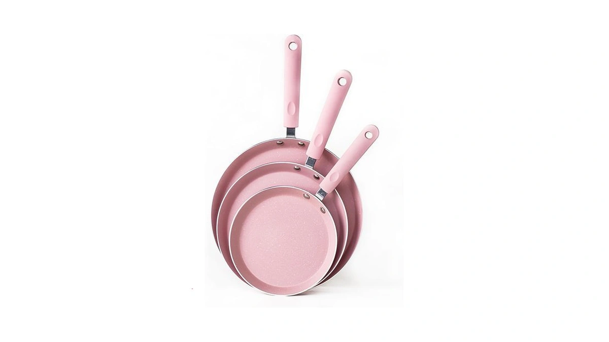 Justup Nonstick Frying Pan Set，3 Piece Pots And Pans Set