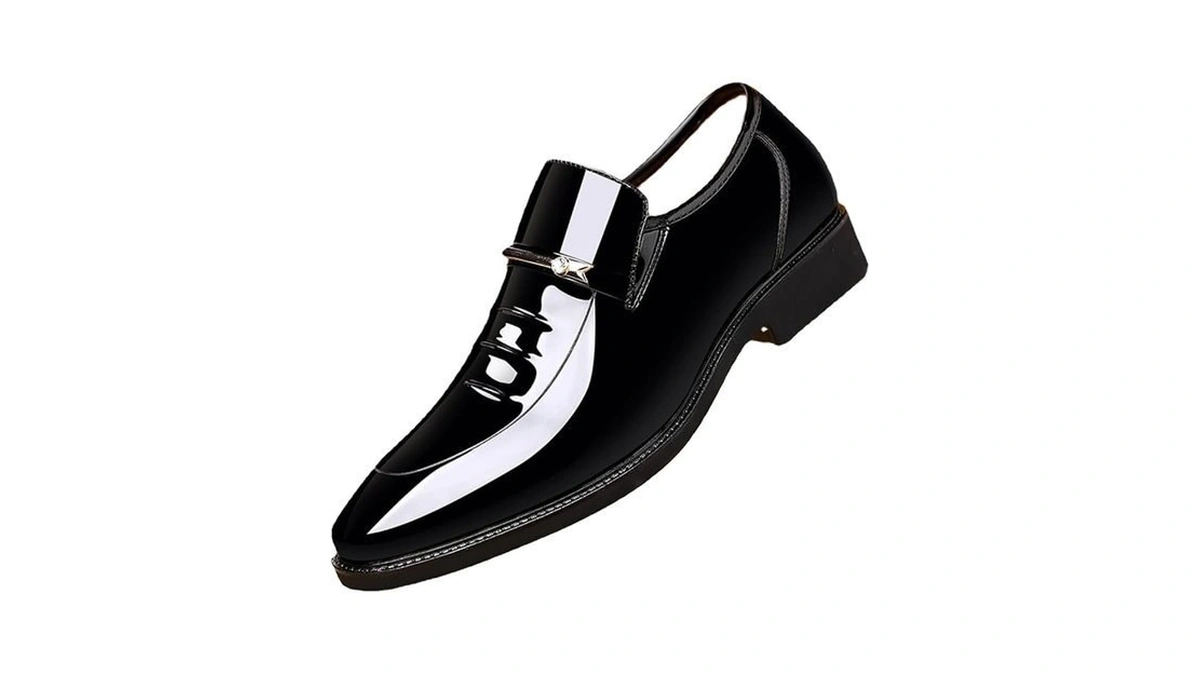 Men's Premium Patent Leather Wedding Oxfords Shoes, Business Formal Classic