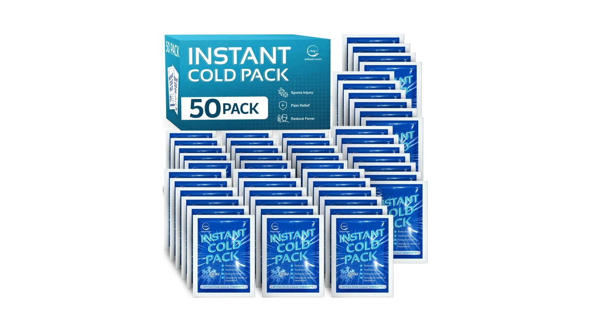 50 Pack Instant Ice Cold Pack (6” X 4.5”) -